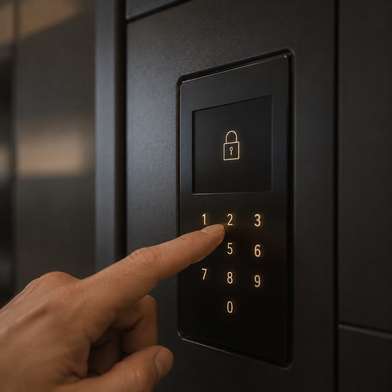 Accès à un casier Drop & Lock par code confidentiel